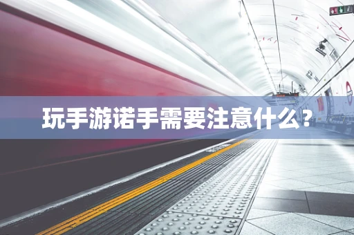 玩手游诺手需要注意什么？