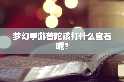 梦幻手游普陀该打什么宝石呢？