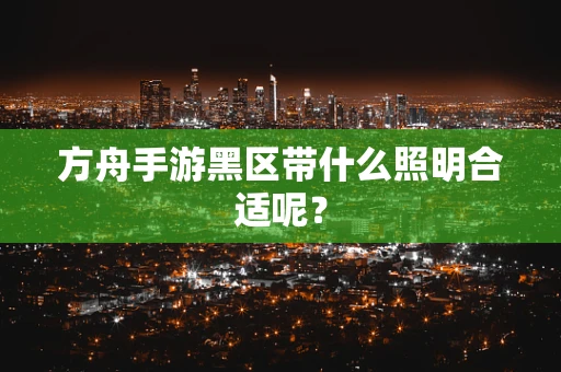 方舟手游黑区带什么照明合适呢？
