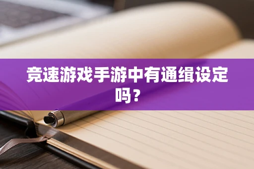 竞速游戏手游中有通缉设定吗？