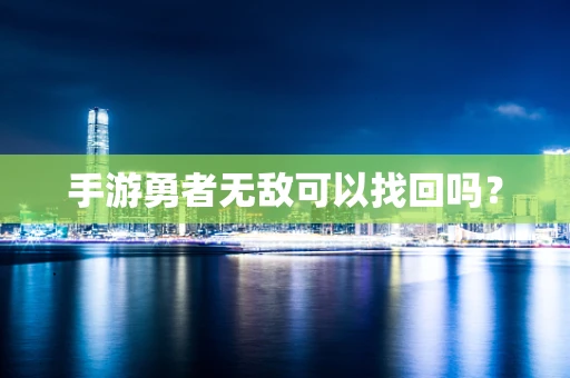 手游勇者无敌可以找回吗？
