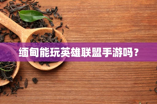 缅甸能玩英雄联盟手游吗？