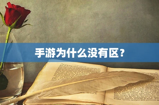 手游为什么没有区？