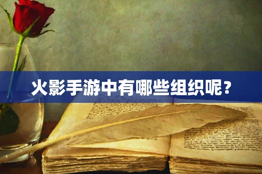 火影手游中有哪些组织呢？