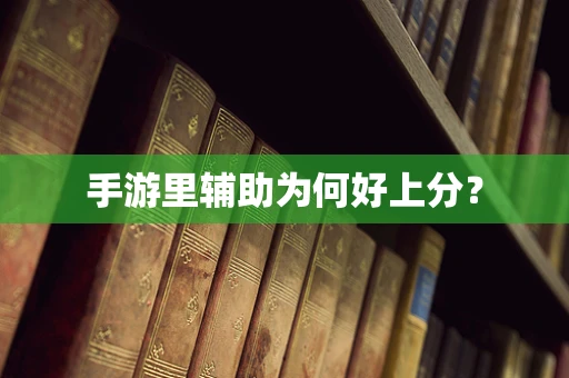 手游里辅助为何好上分？