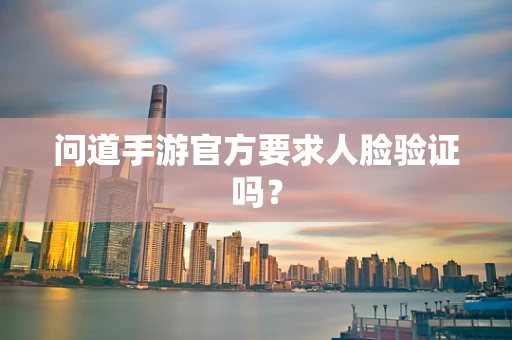 问道手游官方要求人脸验证吗？