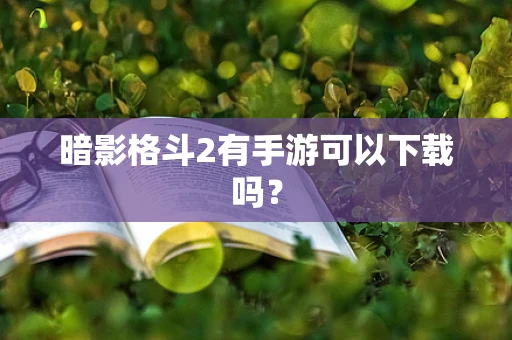 暗影格斗2有手游可以下载吗？