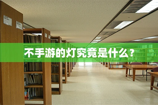 不手游的灯究竟是什么？