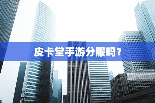 皮卡堂手游分服吗？